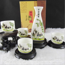 Haonai wholesale designed ceramic wine set